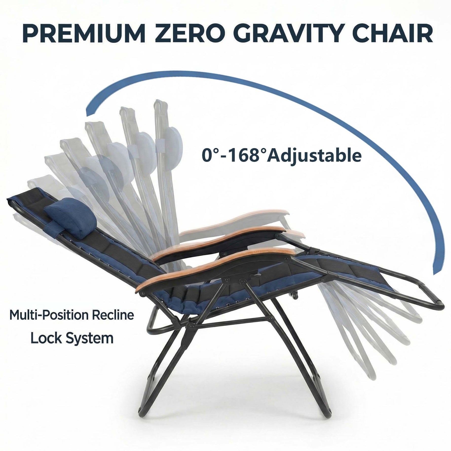 Oversized Padded Zero Gravity Chair with Cup Holder, 400 lb Capacity detail image 32
