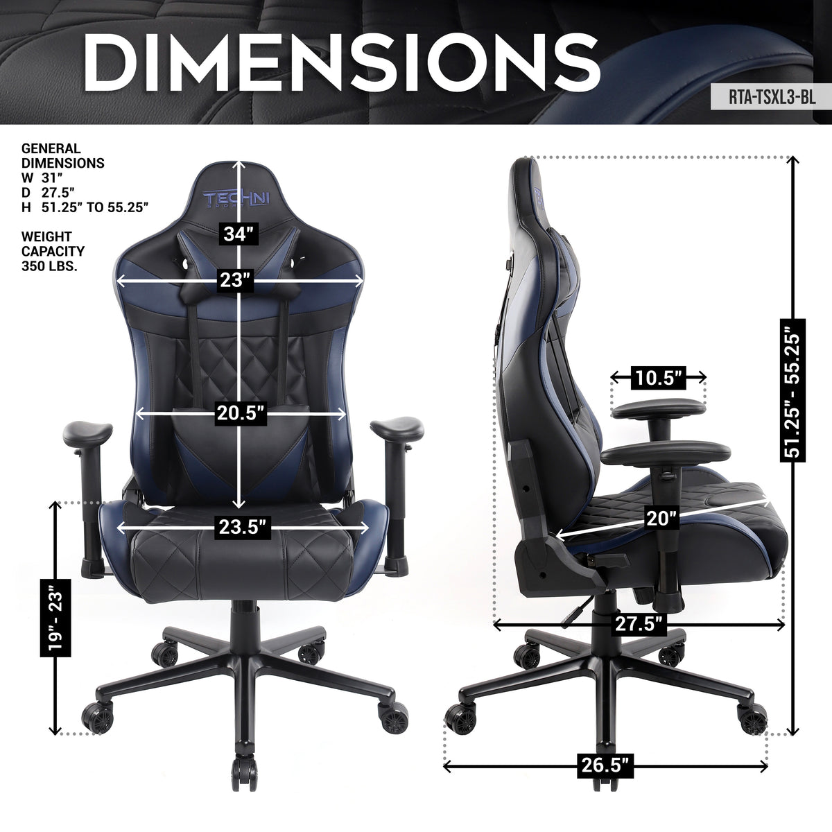 Techni Sport XL Ergonomic Office Chair product image 22
