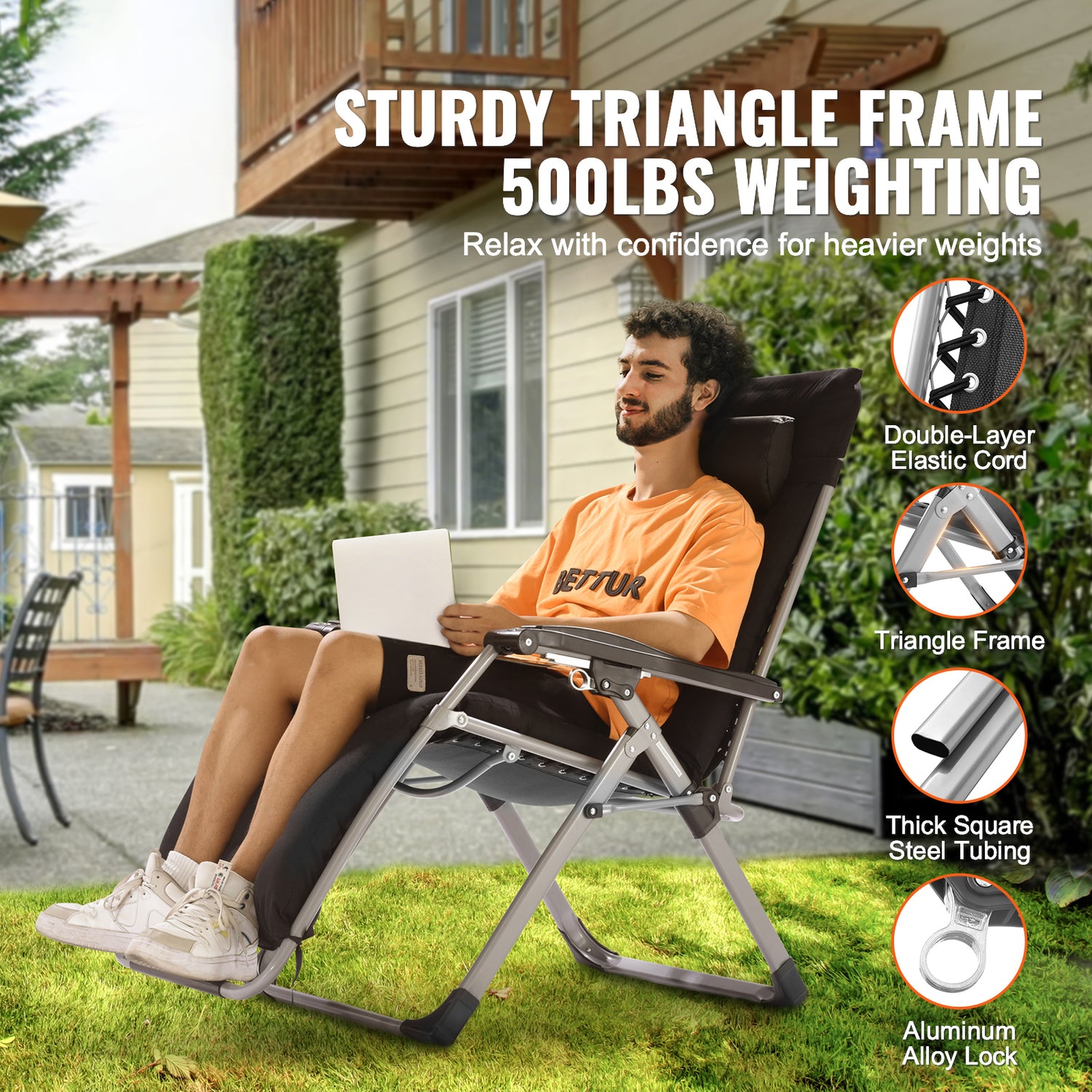 VEVOR Indoor/Outdoor Zero Gravity Recliner detail image 2