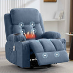 Swivel Rocker Recliner Chair with Vibration Massage, Heat, USB Port and Cup Holderrs detail image 14