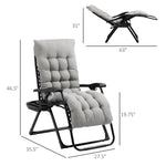 Outsunny Padded Zero Gravity Reclining Lounge Chair detail image 21