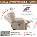 Chenille Power Lift Recliner detail image 14