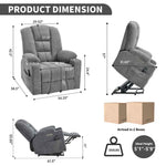 Large Dual-Motor Power Lift Heat & Massage Recliner detail image 21