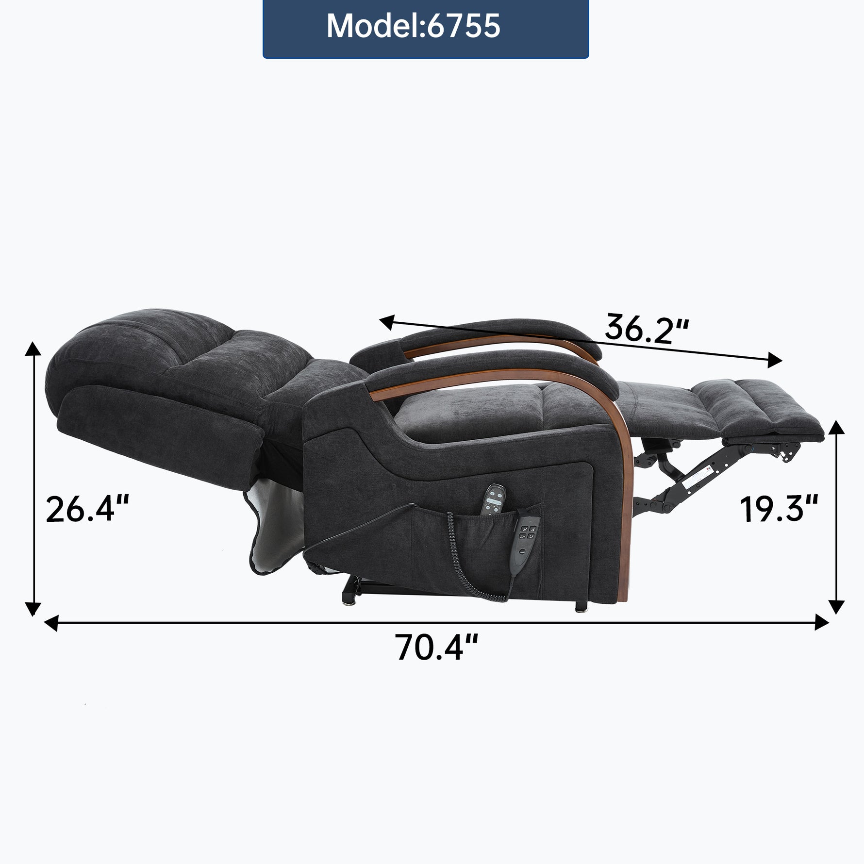 Power Chenille Lift Recliner Chair Dual Motor Infinite Position Up to 350 Pounds detail image 72