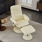 Ergonomic Recliner Chair with Ottoman - 360° Swivel Massage Lounge detail image 9