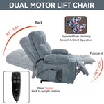 Chenille Dual-Motor Power Lift Recliner, 350 lb Capacity detail image 60