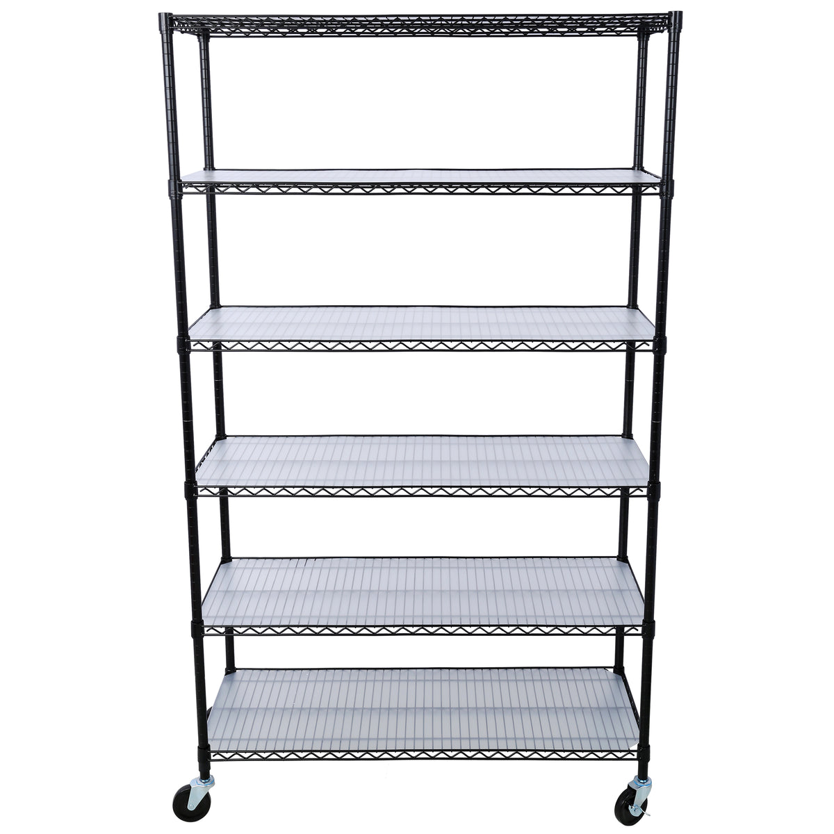 6-Tier NSF Wire Shelving Unit, 6000 lb Capacity for workshop, garage, storage, or utility use