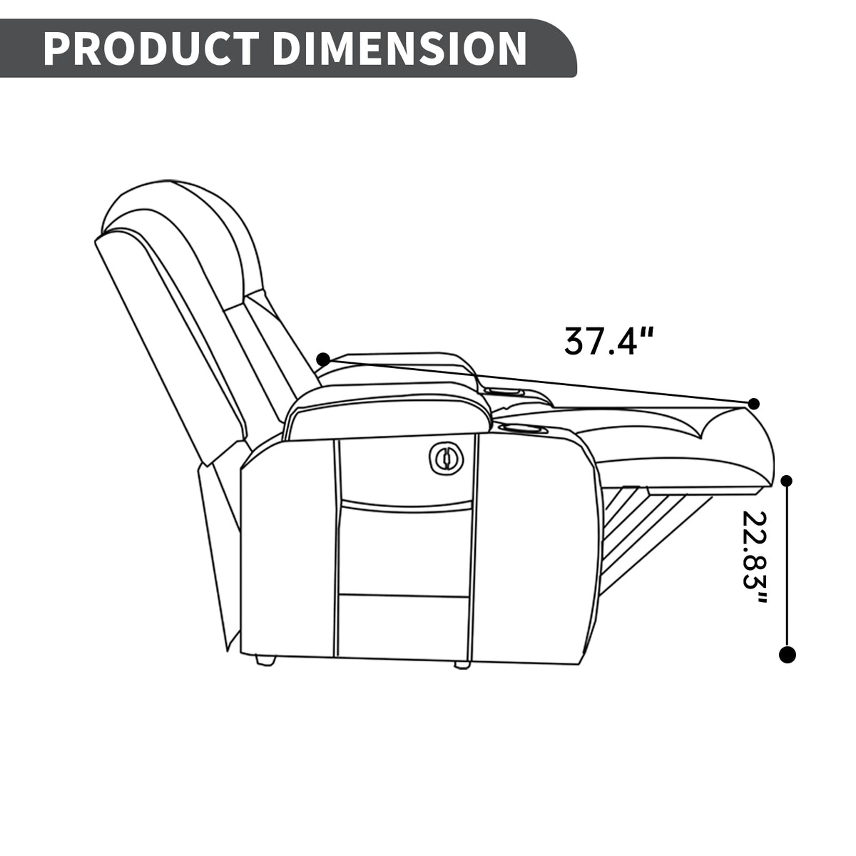 PU Infinite Position Up to 350 lb Single Motor Power Lift Recliner Chair detail image 19