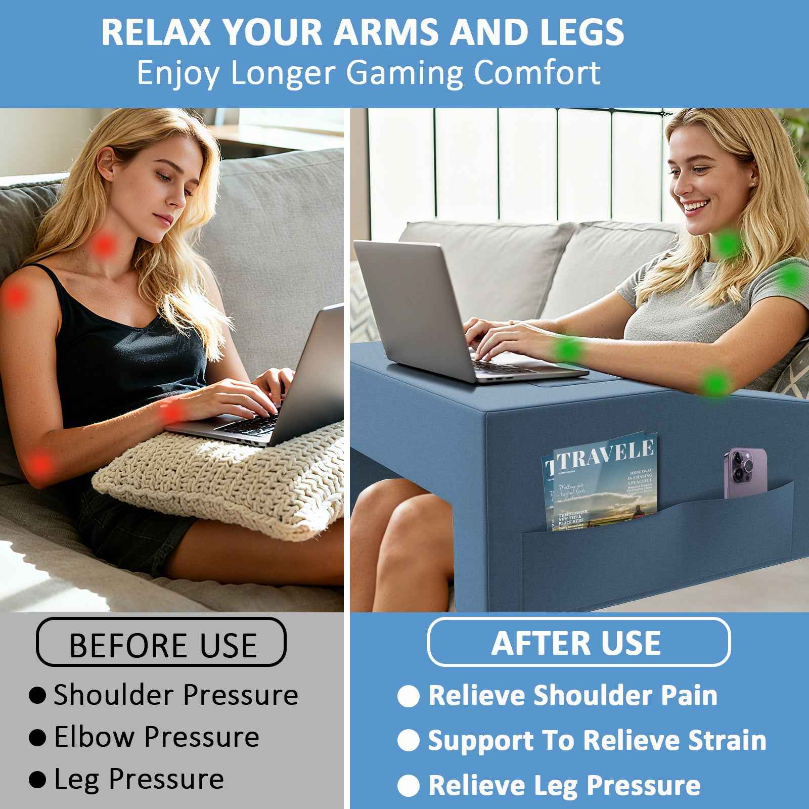 Multi-Functional Reading Lap Pillow Desk product image 13