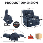 Dual-Motor Heat & Massage Power Lift Recliner, 350 lb Capacity detail image 23