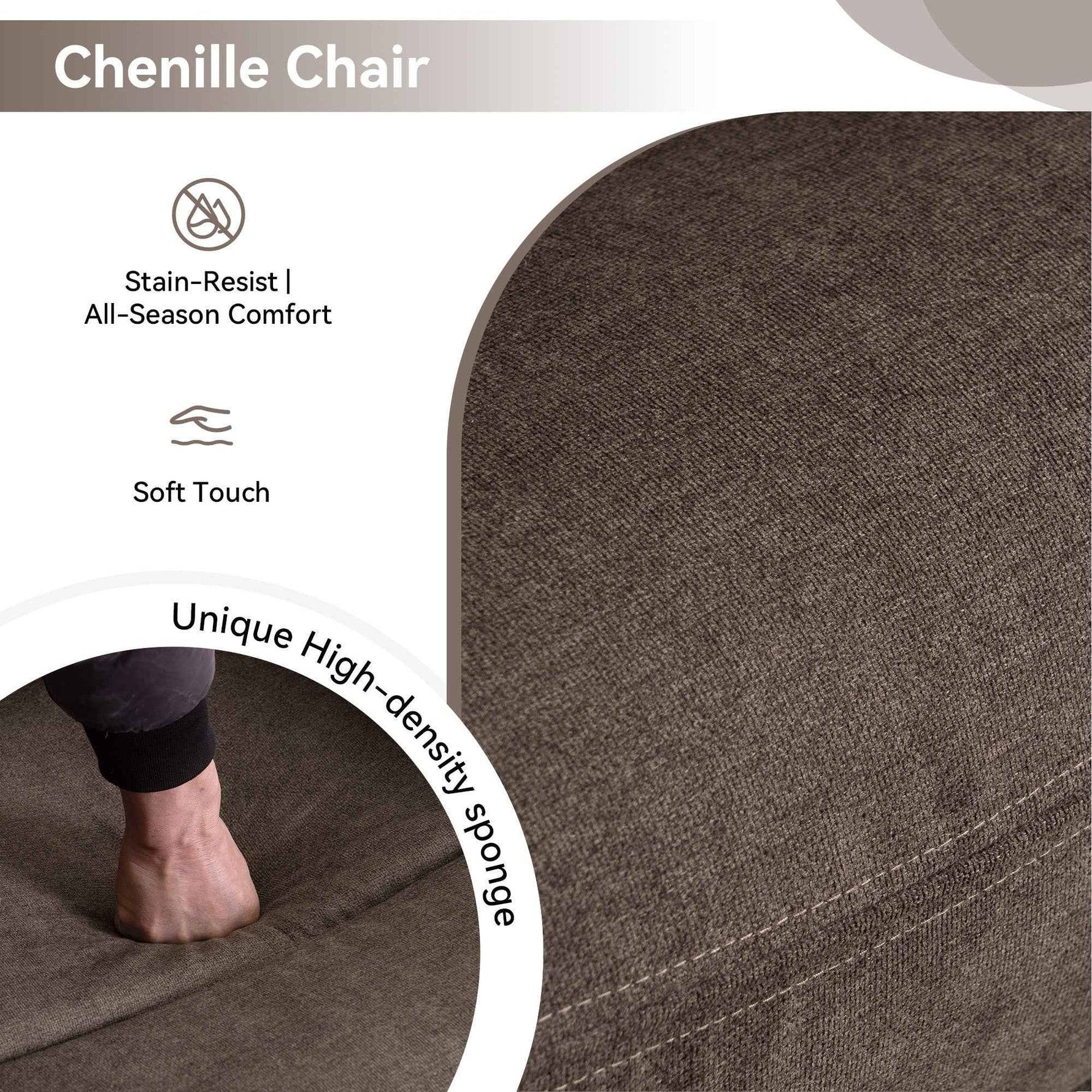 Chenille Massage Recliner with Heat & Remote Control detail image 17