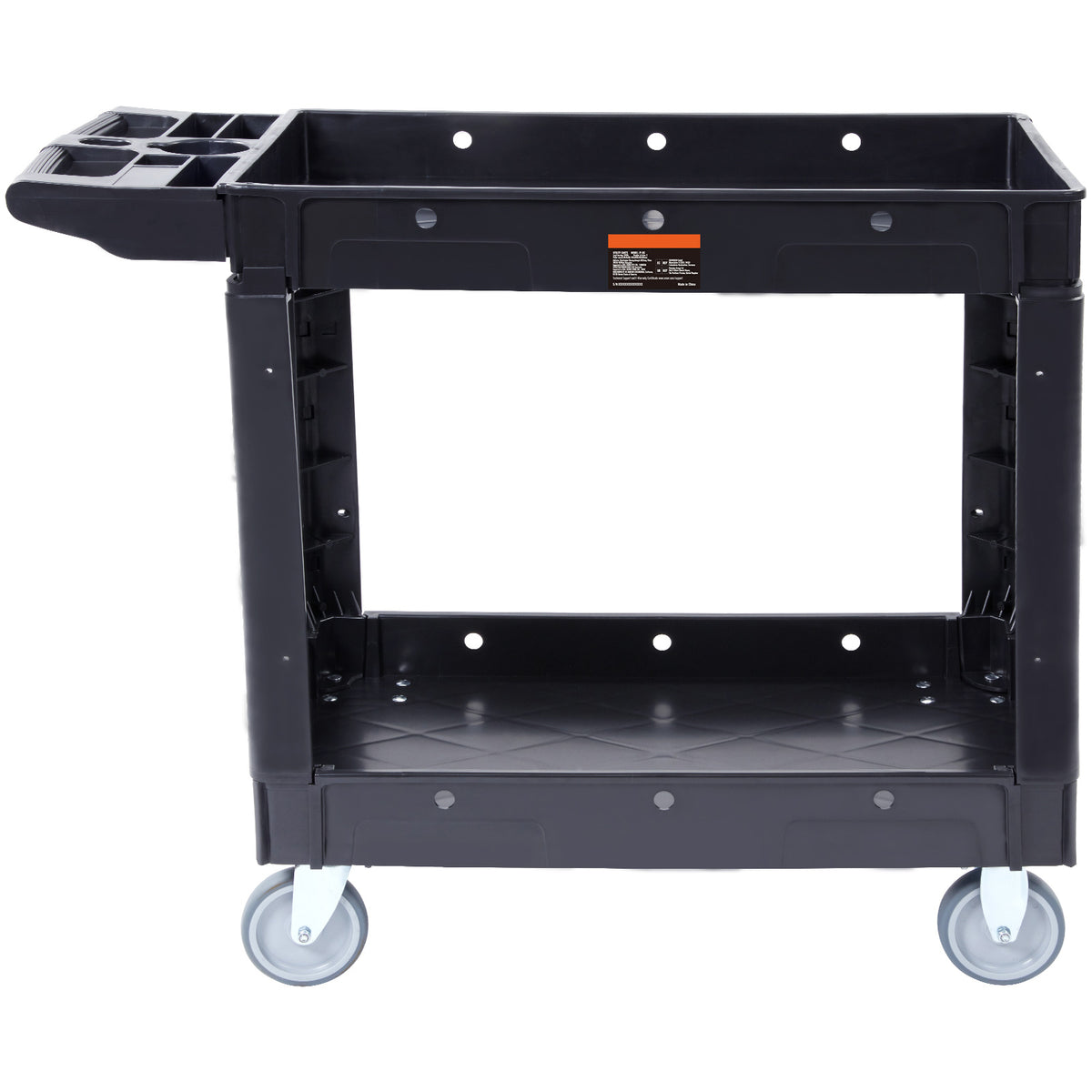 Heavy-Duty Rolling Utility Service Cart with 360° Swivel Wheels for workshop, garage, storage, or utility use