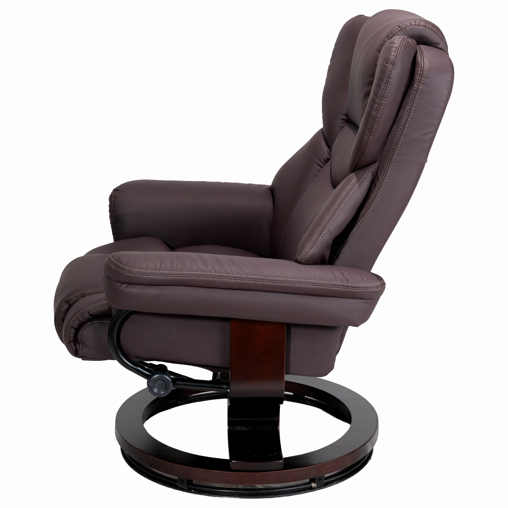 8-Point Massage Recliner with Ottoman, Heated Reclining Chair, Bent Wood Base detail image 31
