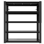 Industrial Heavy-Duty Metal 5-Tier Adjustable Shelving Unit with Pegboard for workshop, garage, storage, or utility use