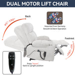 Chenille Dual-Motor Power Lift Recliner, 350 lb Capacity detail image 10