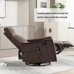 Heat Massage Manual Recliner Chair with Rocker and Swivel in Fabric for Living detail image 30