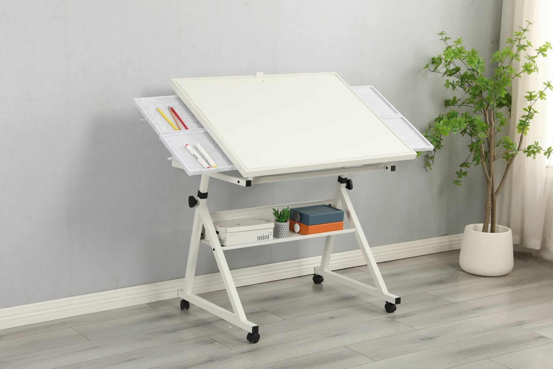 1500-Piece Rolling Jigsaw Puzzle Table with 4 Trays hobby and puzzle table