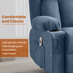 Swivel Rocker Recliner Chair with Vibration Massage, Heat, USB Port and Cup Holderrs detail image 22