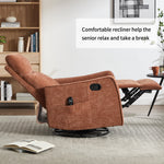 Heat Massage Manual Recliner Chair with Rocker and Swivel in Fabric for Living Room detail image 11