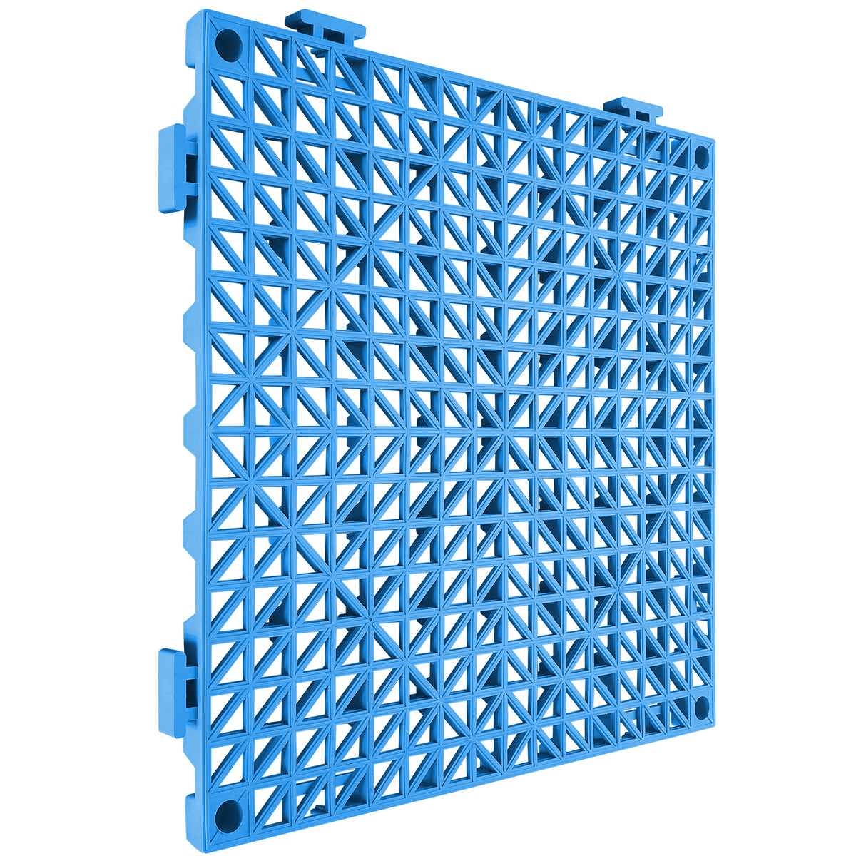 PVC Interlocking Drainage Garage Floor Tiles, 12" x 12" x 0.5" for workshop, garage, storage, or utility use