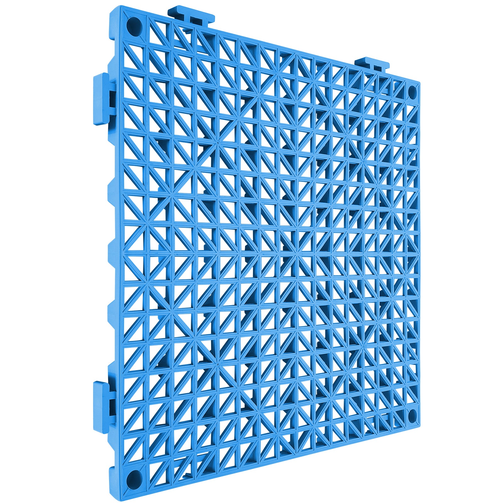 PVC Interlocking Drainage Garage Floor Tiles, 12" x 12" x 0.5" for workshop, garage, storage, or utility use