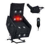 Chenille Single-Motor Power Lift Recliner with Massage & Heat detail image 66