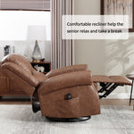 Heat Massage Manual Recliner Chair with Rocker and Swivel for Living Room detail image 9