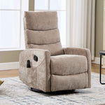 Heat Massage Manual Recliner Chair with Rocker and Swivel in Fabric for Living Room detail image 13
