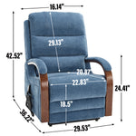 Power Chenille Lift Recliner Chair Dual Motor Infinite Position Up to 350 Pounds detail image 15