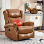 Heat Massage Manual Recliner Chair with Rocker and Swivel for Living Room detail image 78