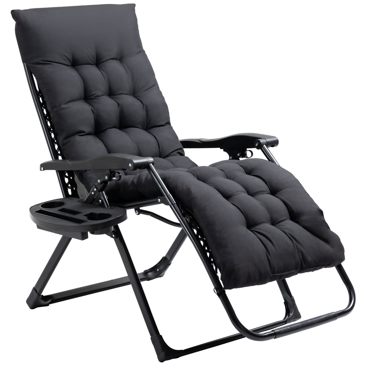 Outsunny Padded Zero Gravity Reclining Lounge Chair detail image 10