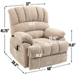 Chenille Power Lift Recliner detail image 3