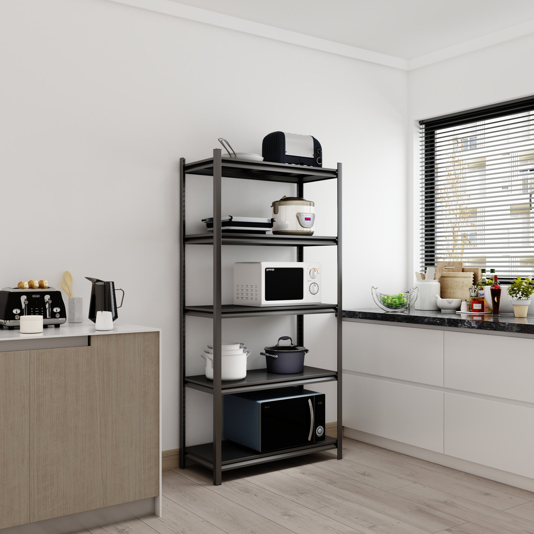 Heavy-Duty Adjustable Metal Storage Shelving Units for workshop, garage, storage, or utility use
