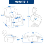 Dual-Motor Power Lift Genuine Leather Heat & Massage Recliner detail image 6