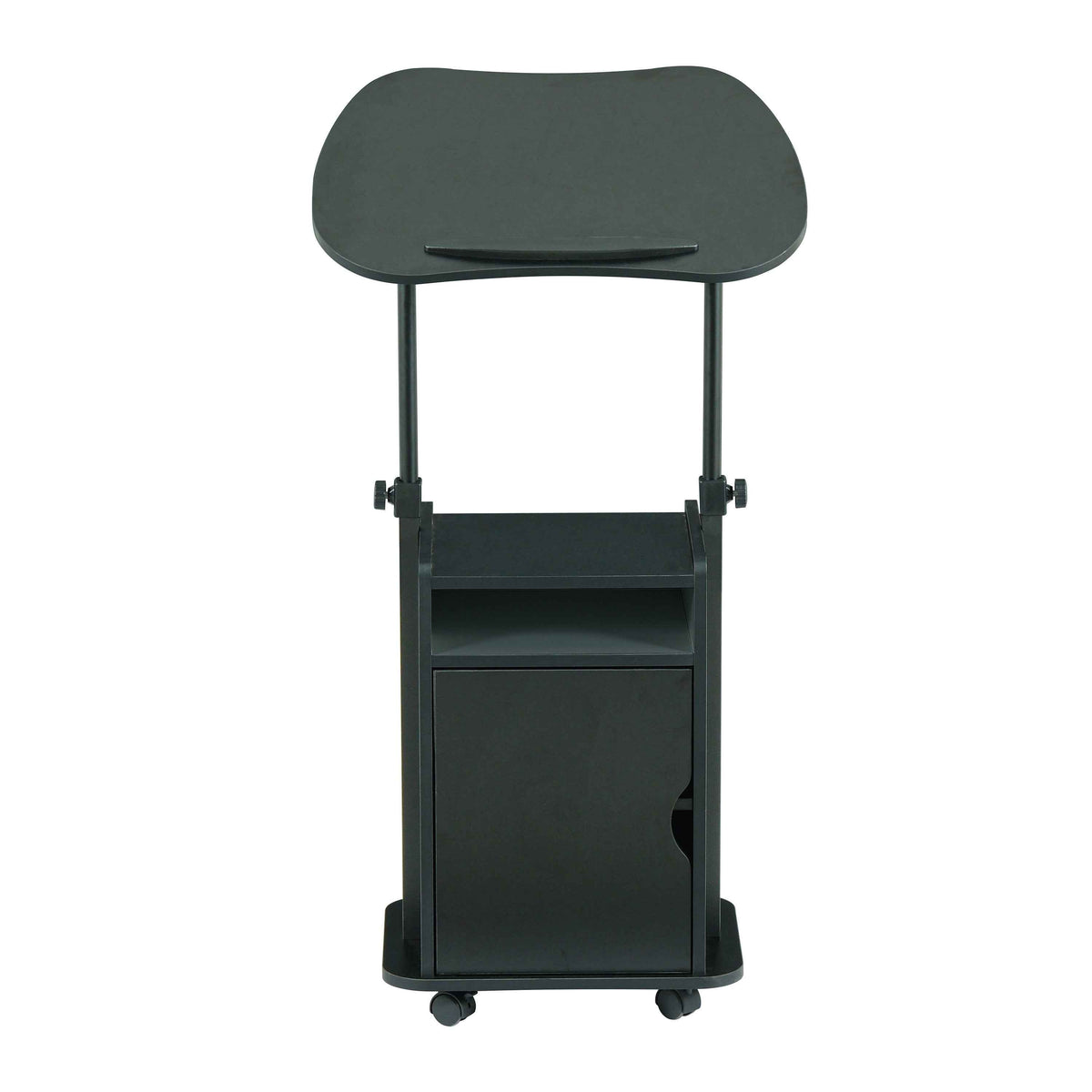 Techni Mobili Sit-to-Stand Laptop Cart with Storage mobile laptop workstation