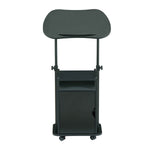 Techni Mobili Sit-to-Stand Laptop Cart with Storage mobile laptop workstation