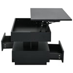 Lift-Top Coffee Table with Storage & LED Lights desktop storage organizer