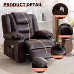 Rocker Recliner Chair with Massage and Heat for Adults, 360°Swivel detail image 8