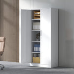 Locking Steel Garage Storage Cabinet with 4 Adjustable Shelves for workshop, garage, storage, or utility use