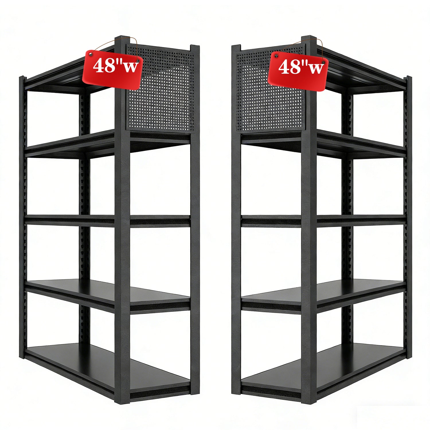 Heavy-Duty Adjustable Garage Shelving with Pegboard for workshop, garage, storage, or utility use