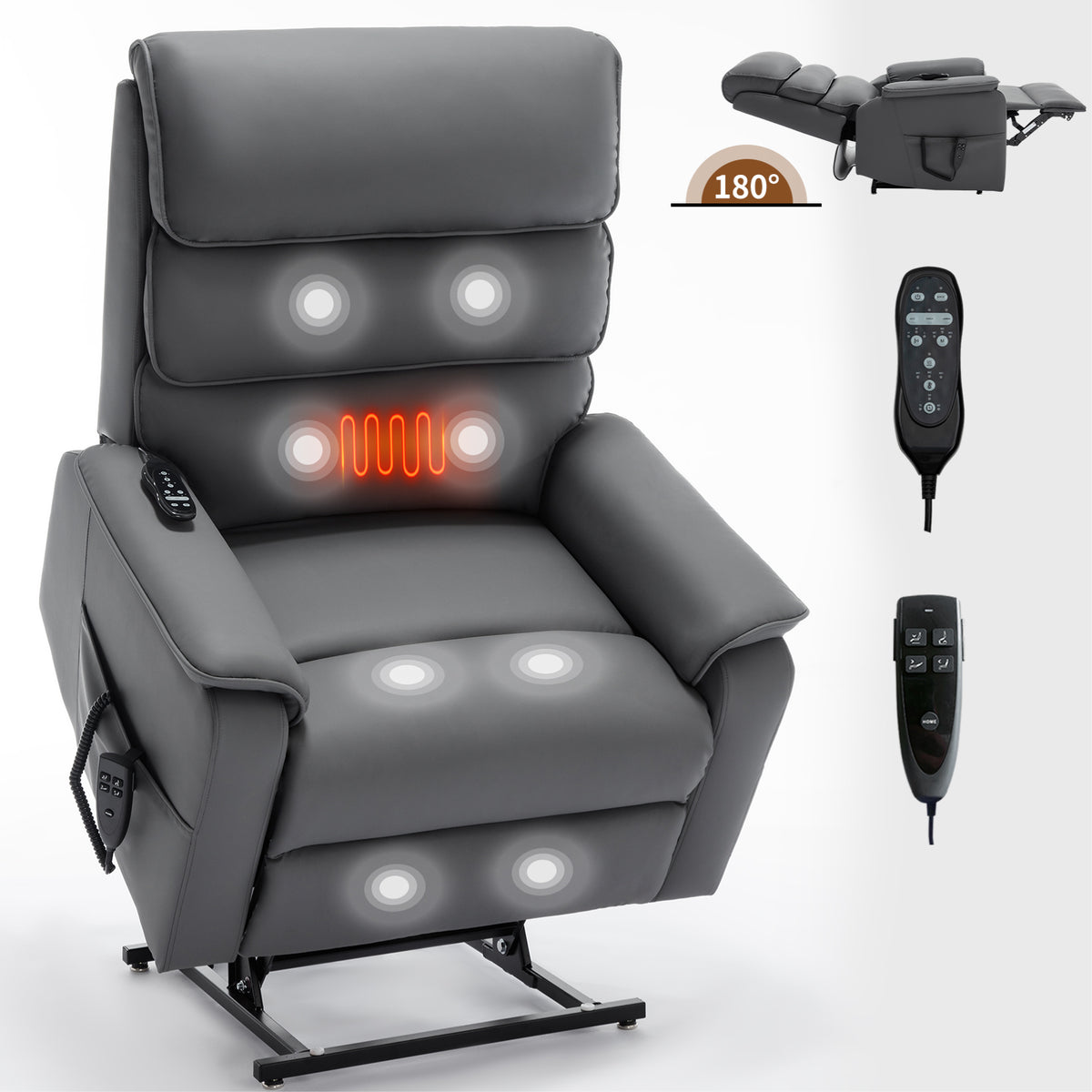 Dual-Motor Power Lift Heat & Massage Recliner detail image 80