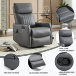 Faux Leather Heat & Massage Manual Rocker Swivel Recliner detail image 10