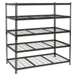 5-Tier Heavy-Duty Adjustable Metal Shelving Unit, 48" W x 24" D x 72" H for workshop, garage, storage, or utility use