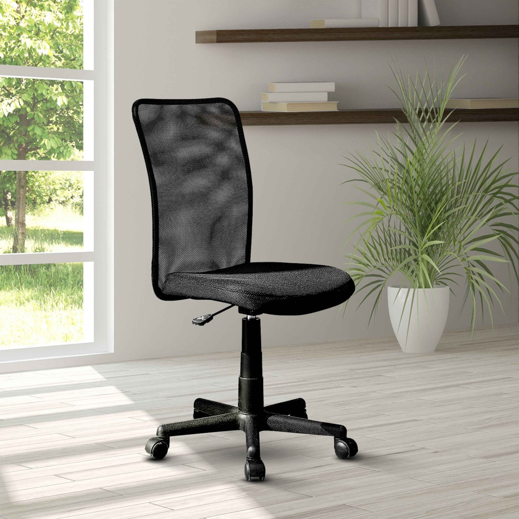 Techni Mobili Mesh Task Office Chair, Black for home office seating