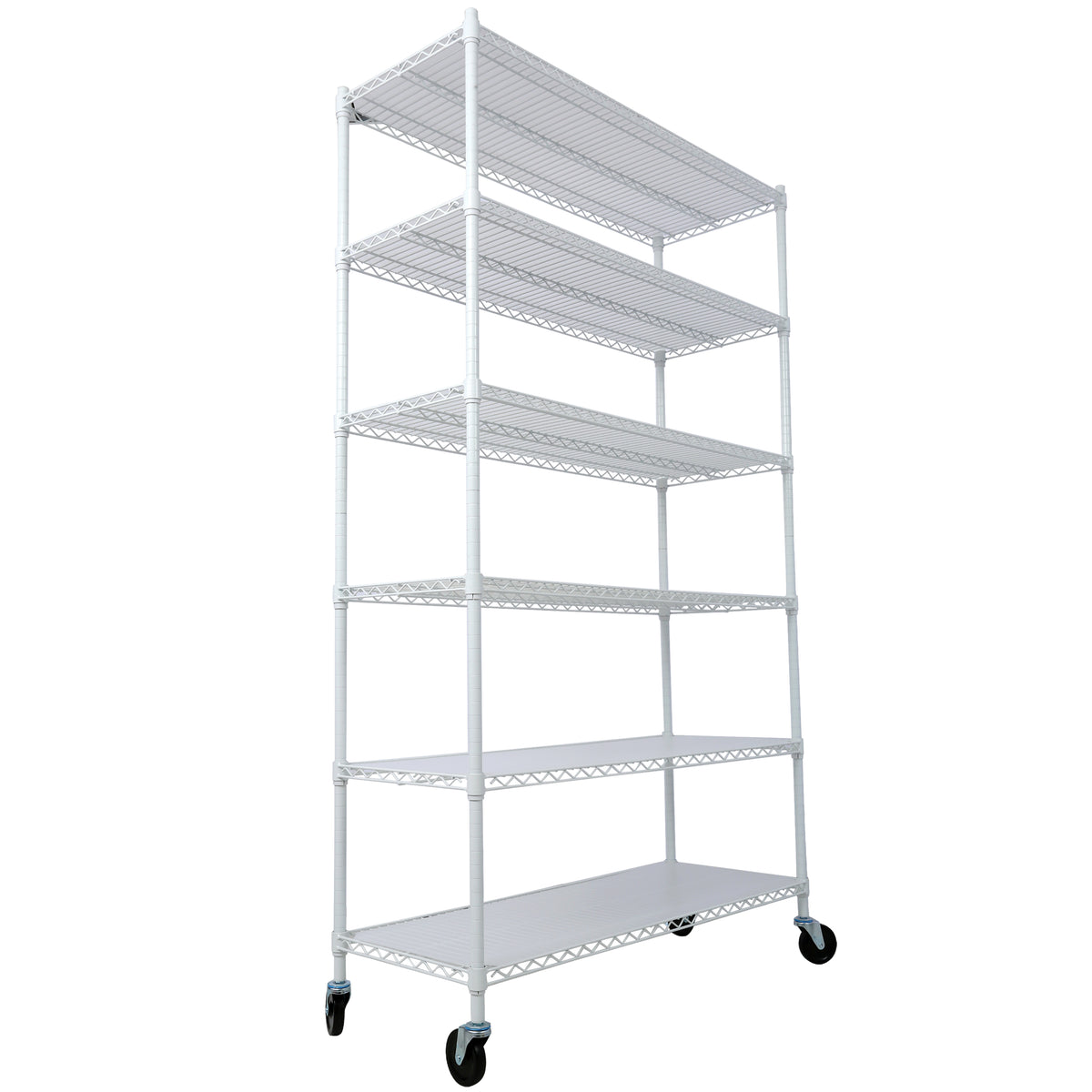 6-Tier NSF Wire Shelving Unit, 6000 lb Capacity for workshop, garage, storage, or utility use