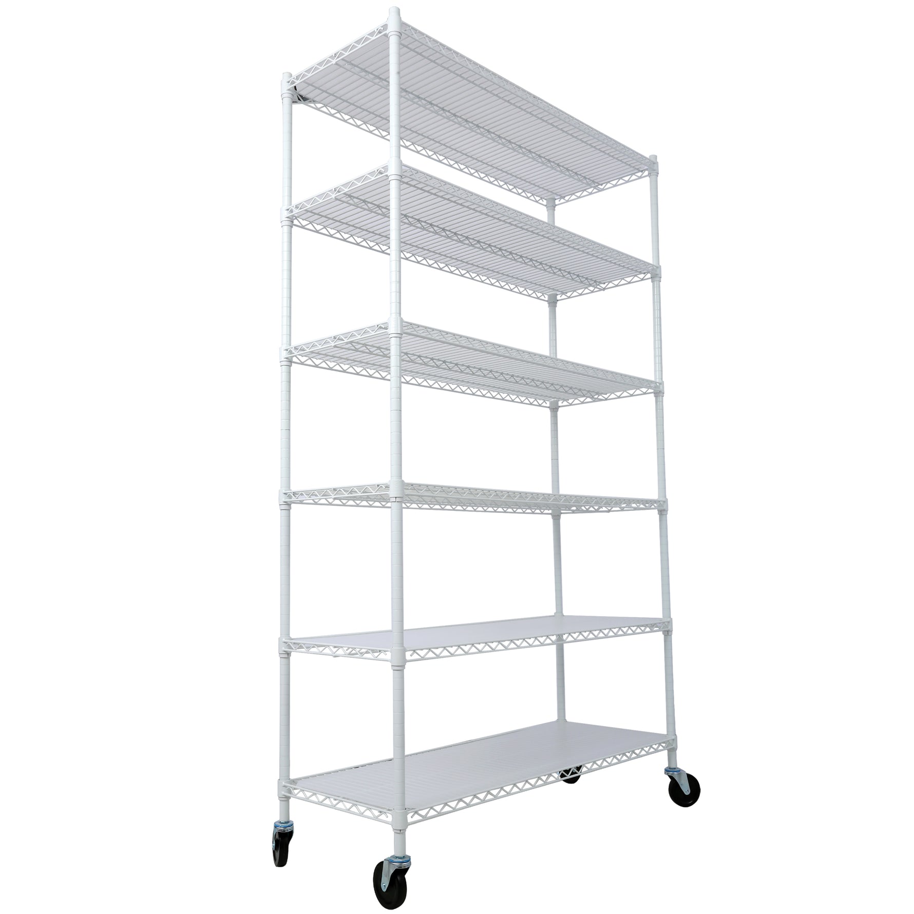 6-Tier NSF Wire Shelving Unit, 6000 lb Capacity for workshop, garage, storage, or utility use