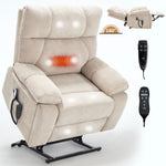 Dual-Motor Power Lift Recliner with Heat & Massage, 350 lb Capacity detail image 18