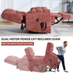 Dual-Motor Heat & Massage Power Lift Recliner, 350 lb Capacity detail image 84
