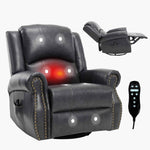 Heat Massage Manual Recliner Chair with Rocker and Swivel for Living Room detail image 64