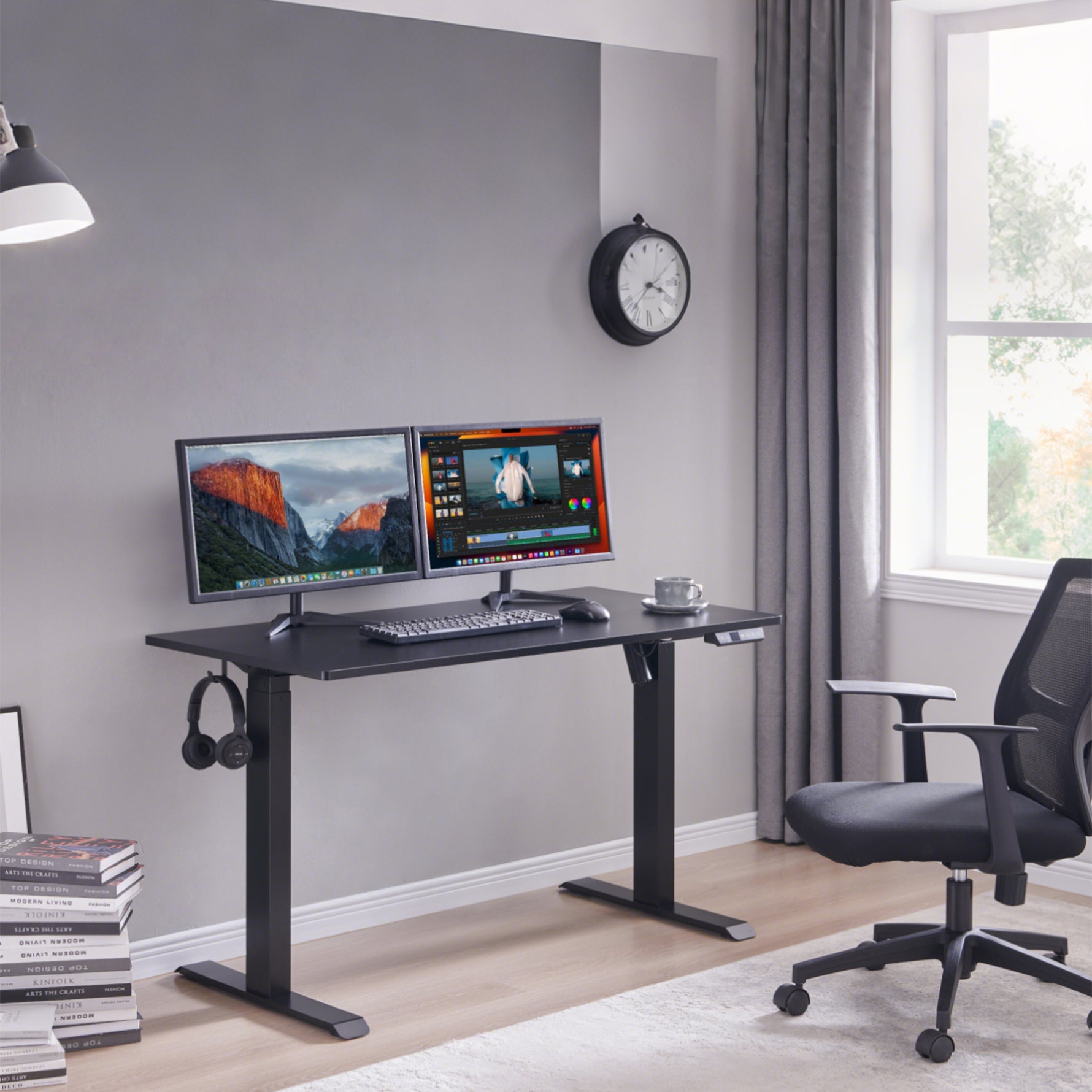 48" x 24" Electric Standing Desk workspace desk setup